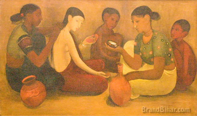 Amrita Sher-Gil Bride’s Toilet, Oil on canvas