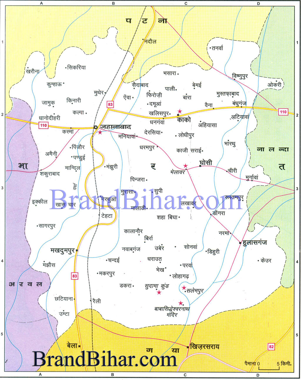  Map of jehanabad