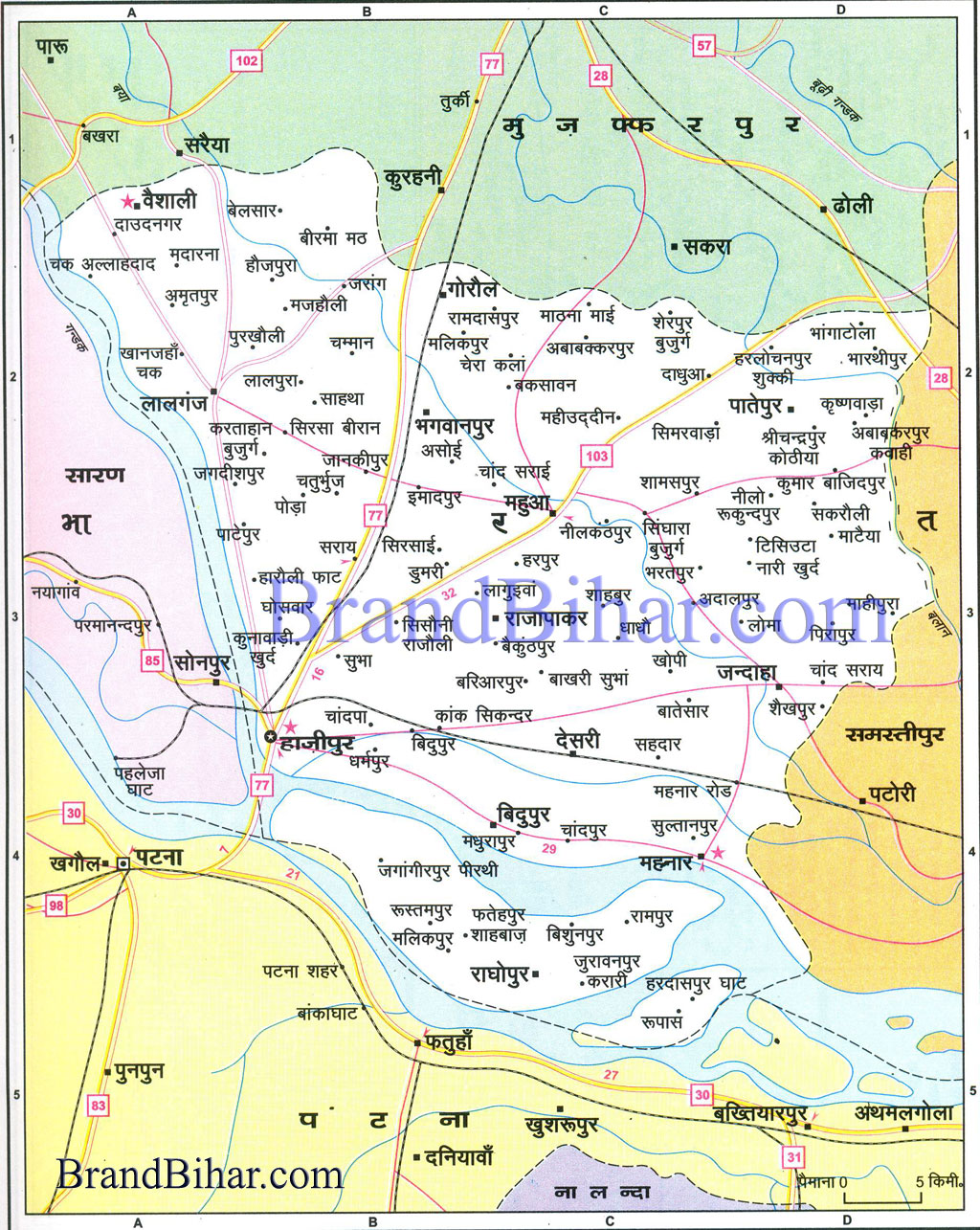 Map of vaishali