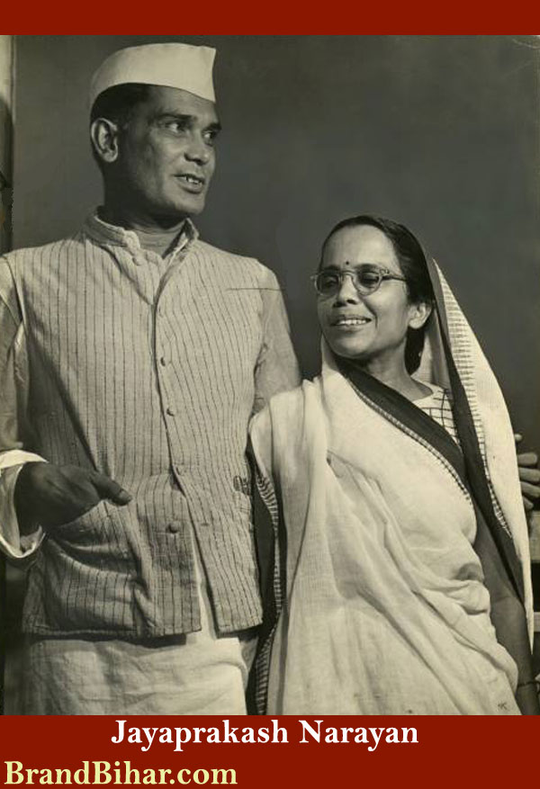 Prabhavati and her-husband Jayaprakash Narayan